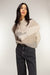 Intarsia knit sweater vest in taupe intarsia — main image