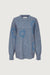 Heart spray paint effect sweater in vintage indigo impression — main image