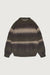 Striped textured knit crewneck sweater in kalamata stripe — main image
