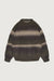Striped textured knit crewneck sweater in kalamata stripe — main image
