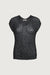 Crochet sweater vest in black — main image