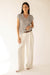 Crochet sweater vest in medium grey — main image