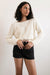 Relaxed fit crochet sweater in oatmeal — main image