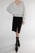 3d knit v-neck sweater in medium heather grey — main image