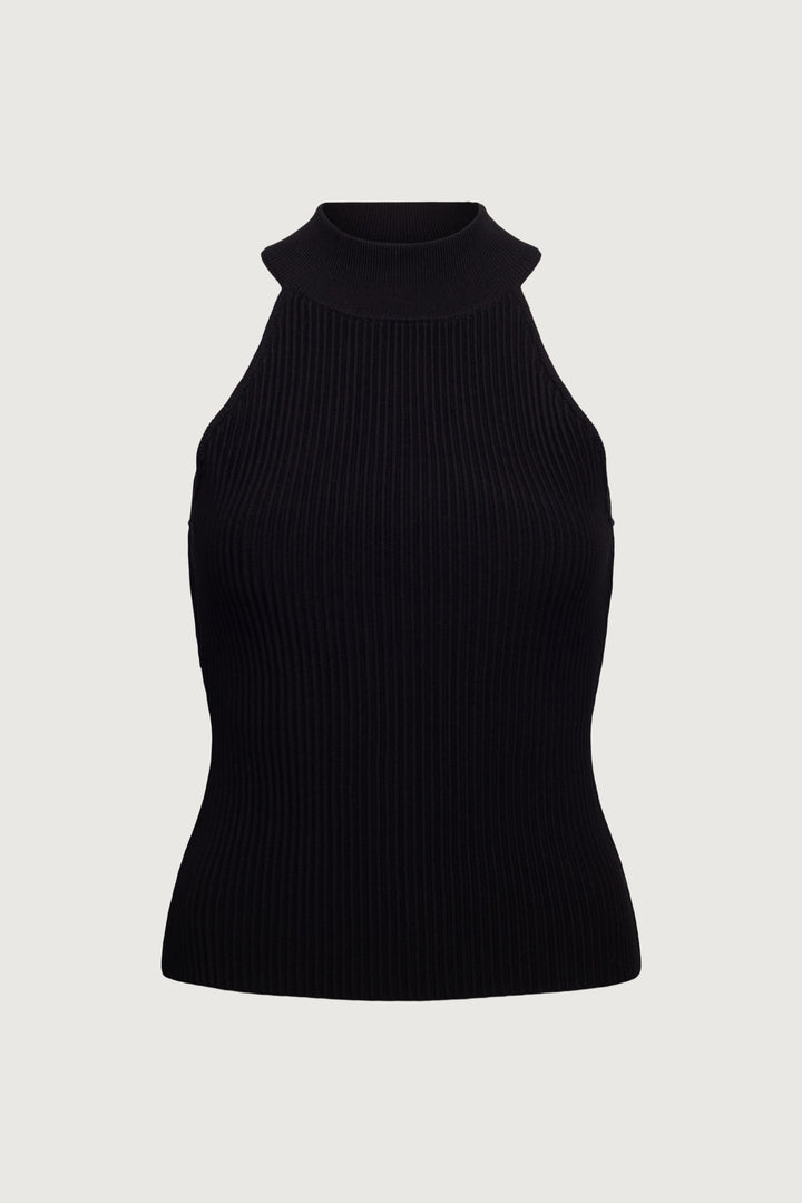 SLEEVELESS HALTER NECK TANK TOP