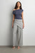 Asymmetrical off the shoulder cap sleeve sweater in grisaille — main image