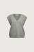 V-neck sweater vest in medium heather grey — main image