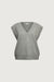 V-neck sweater vest in medium heather grey — main image