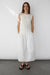 High neckline knit tank in cream — main image