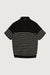 Striped polo shirt in black cream — main image