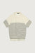 Striped polo shirt in cream black — main image