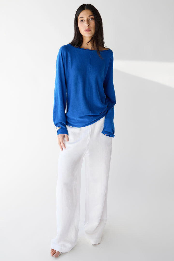 DOLMAN SLEEVE SWEATER in Skydiver — alternate angle