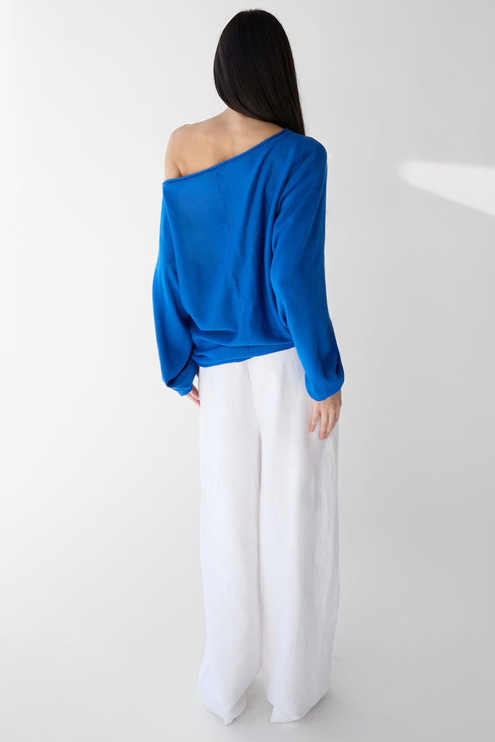 DOLMAN SLEEVE SWEATER in Skydiver — alternate angle