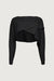 Cropped shrug sweater in black — main image