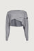 Cropped shrug sweater in gray — main image
