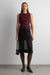 Sleeveless knit vest with buttons in wine — main image
