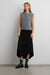 Mohair knit button front sweater vest in smoked pearl — main image