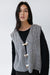 Cable knit vest with toggles in gray — main image