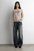 Cherry intarsia sweater in heather taupe — main image
