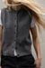 Button up knit vest in gray — main image