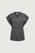 Wool-blend knit vest in charcoal — main image
