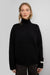 Soft brushed turtleneck sweater in black — main image