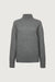 Soft brushed turtleneck sweater in medium heather grey — main image