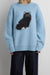 Cat crewneck sweater in skyride — main image