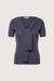 Short sleeve sweater with tied front effect in grisaille — main image