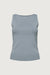 Boat neck tank top in blue fog — main image