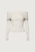 Ribbed off the shoulder sweater in cream — main image