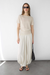 Linen blend short sleeve sweater in linen — main image
