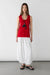 Relaxed fit tunic tank top in cherry — main image
