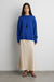 Lightweight crewneck sweater in cobalt blue — main image
