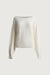 Wool-blend ribbed wide neckline sweater in cream — main image