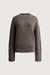 100% wool chunky knit sweater in heather taupe — main image