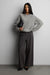 100% wool chunky knit sweater in light heather grey — main image