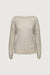 Wool-blend cable knit sweater in cream — main image
