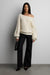 Fuzzy mohair blend sweater in cream — main image