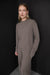 100% cashmere hoodie in dark heather taupe — main image