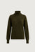 Turtleneck sweater in deep olive — main image
