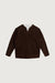 Textured v-neck sweater in brown — main image