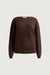 Wool crewneck sweater in brown — main image