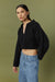 Collared sweater in black — main image