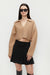 Collared sweater in dark beige — main image