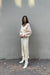 Wrap sweater in heather oatmeal — main image