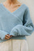 Wrap sweater in misty blue — main image