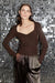 Sweetheart neckline top in french roast — main image