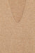 V-neck sweater in warm beige — main image