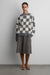 Crewneck sweater in charcoal oatmeal check — main image